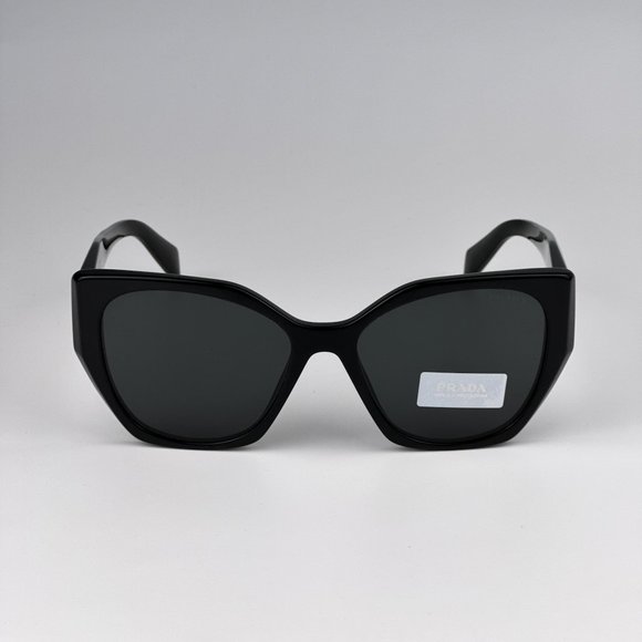 Prada PR19ZS 1AB5S0 Sunglasses Black Dark Grey Women Cat Eye PR 19ZS main image 8